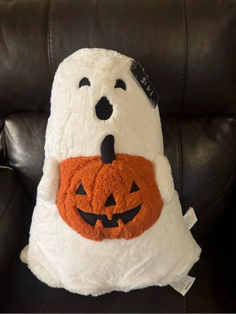 Martha Stewart large White Ghost Pumpkin pillow new